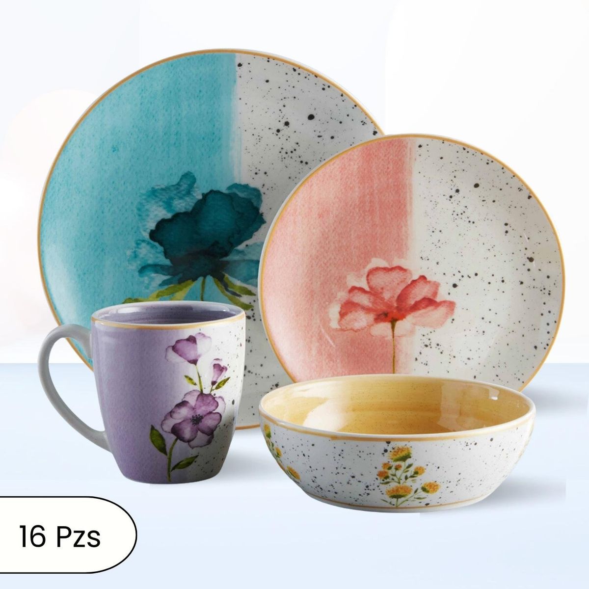 CORONA - Juego de Vajillas Armonia 16 Piezas Coronona