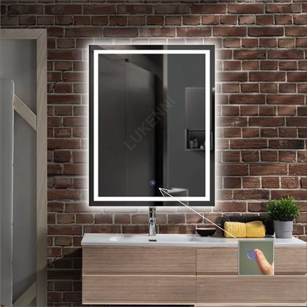 OEM - Espejo LED Tactil 50x70 cm MERCE