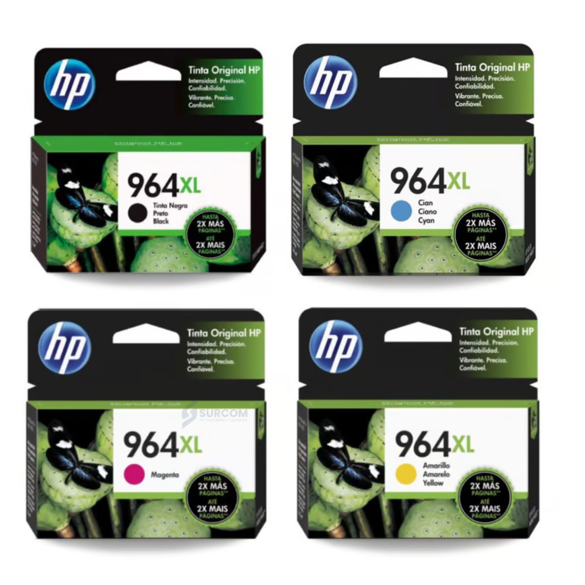 HP - Kit Tinta HP 964XL Cyan Magenta Amarillo Negro