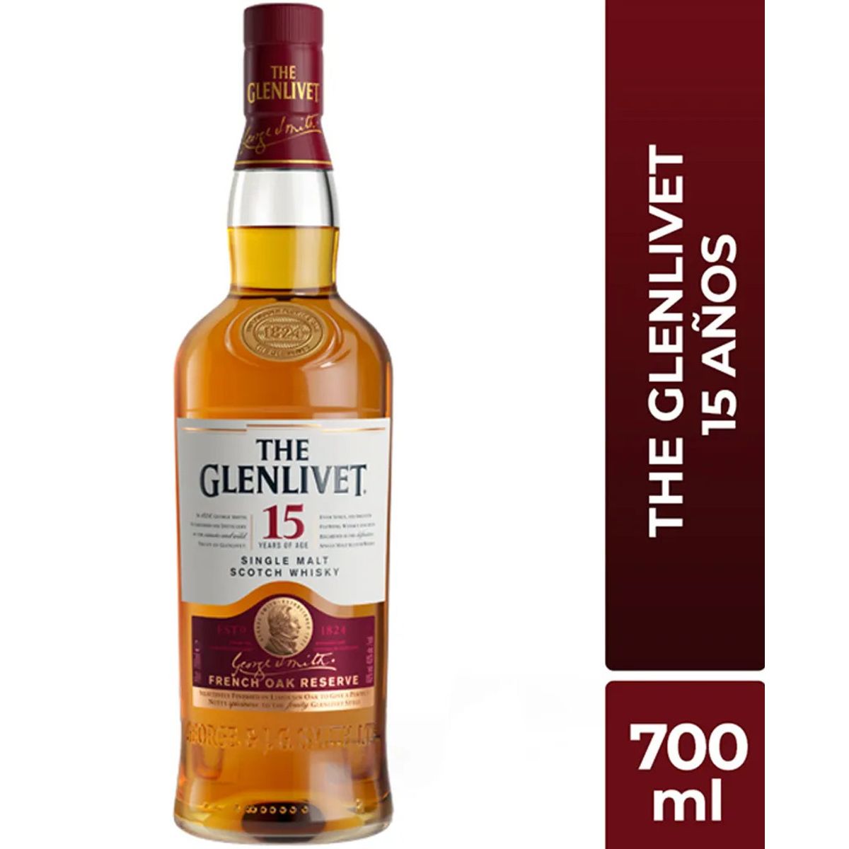 THE GLENLIVET - WHISKY THE GLENLIVET 15 AÑOS 700ml