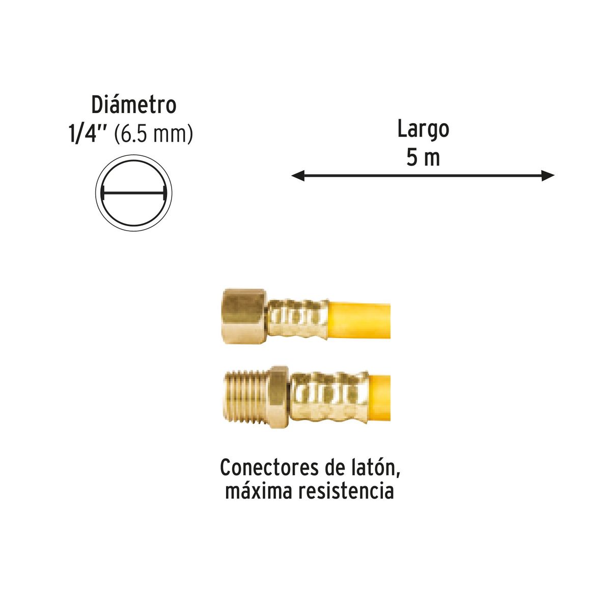 PRETUL - Manguera 1/4" x 5m PVC para Compresora 20662 Pretul