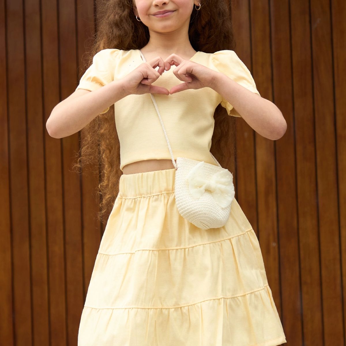 KIDS MASHMELO - Outfit de Top con Falda Larga en Oxford para Niña - Kids Mahmelo