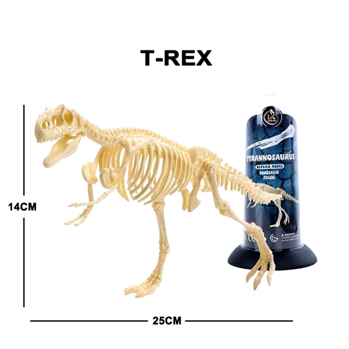 GENERICO - Pack 3 Esqueletos armables T-Rex, Mamut y Estegosaurios