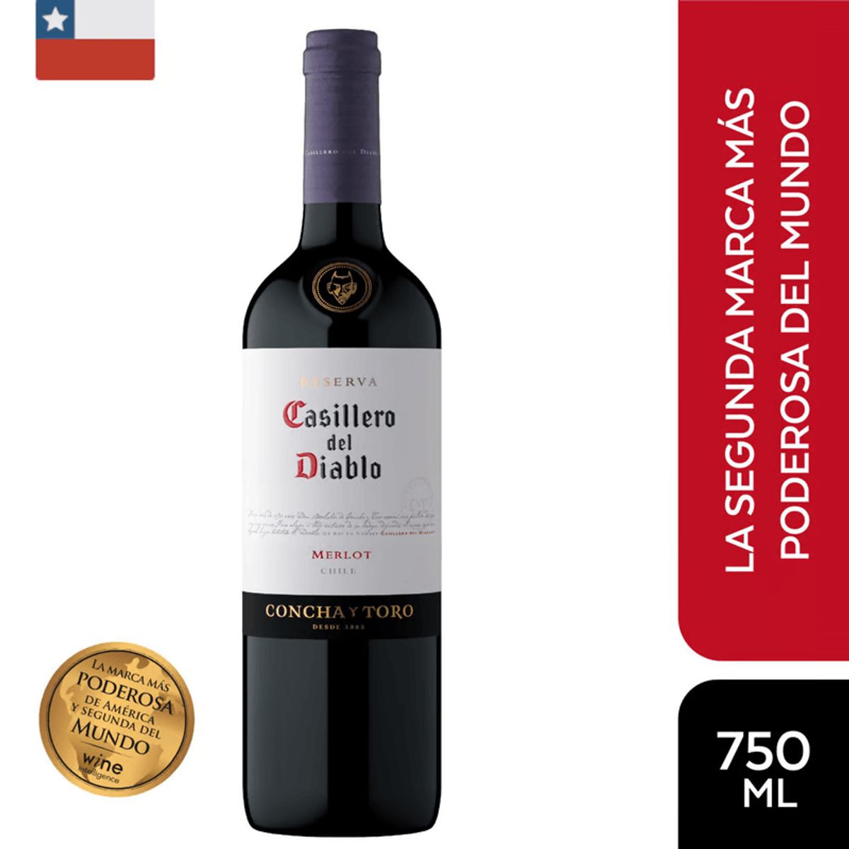 CASILLERO DEL DIABLO - Vino Casillero del Diablo Merlot 750ml