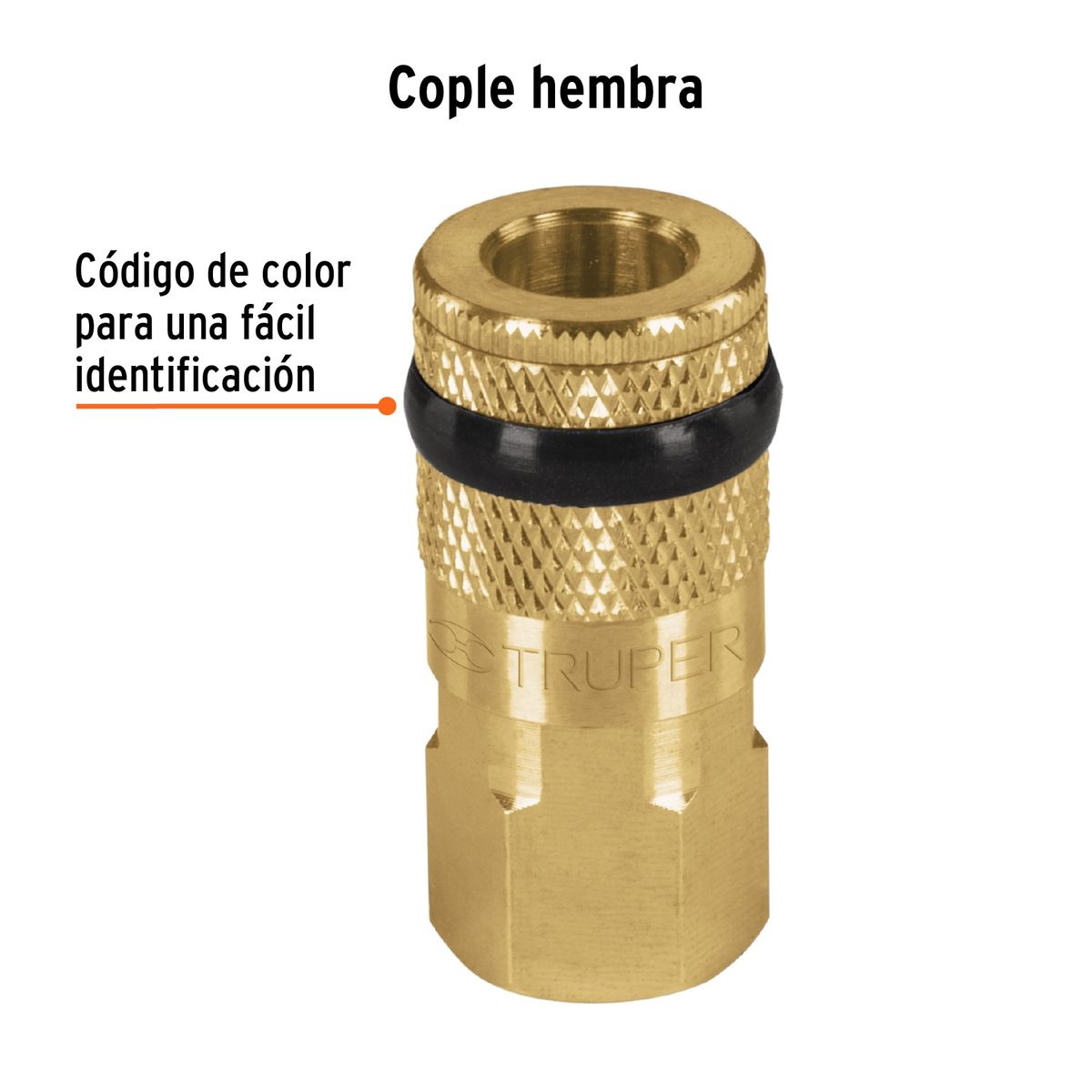 TRUPER - Acople 1/4" Hembra para Compresora 19084 Truper