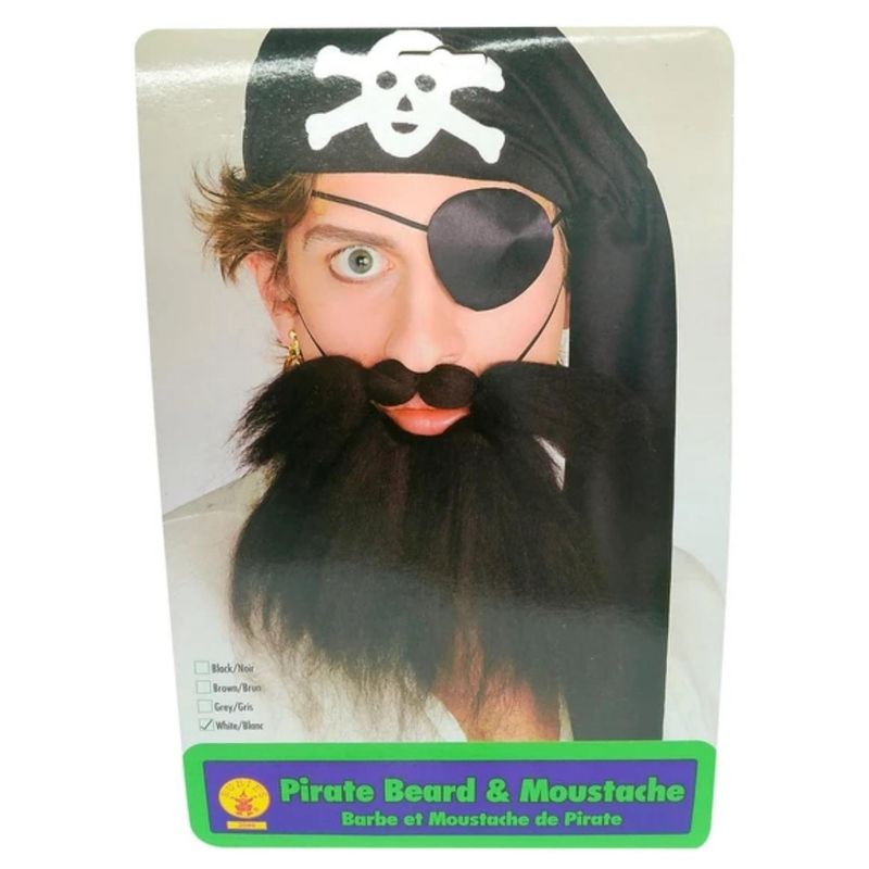 GENERICO - Kit Bigote y barba de disfraz para pirata
