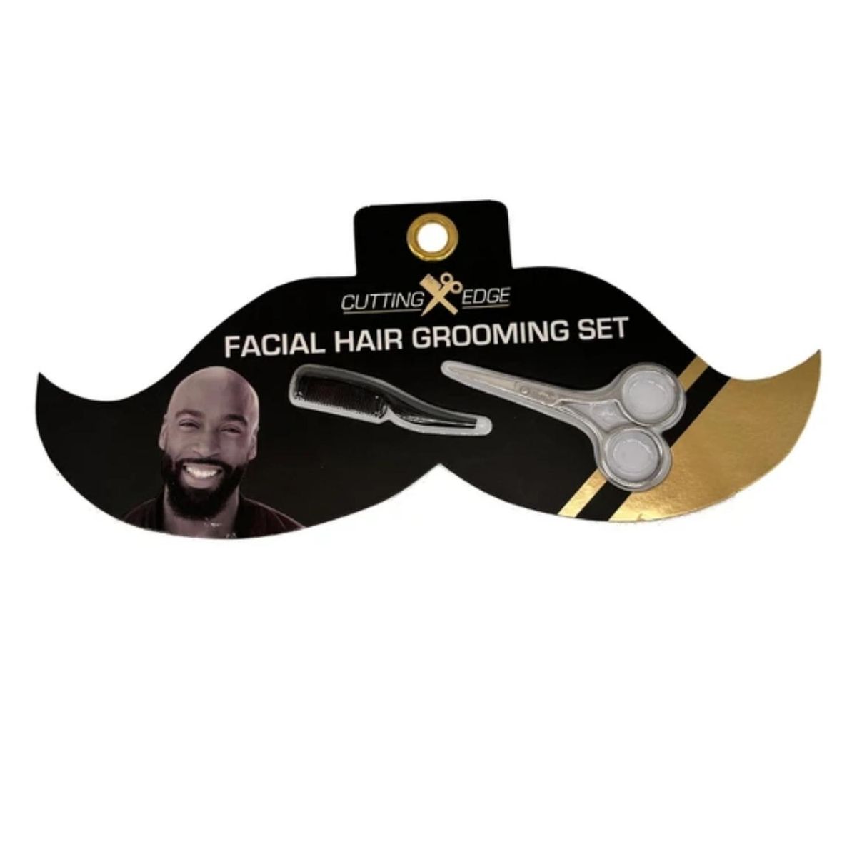 GENERICO - Juego de tijeras y peine para barba - Grooming Set