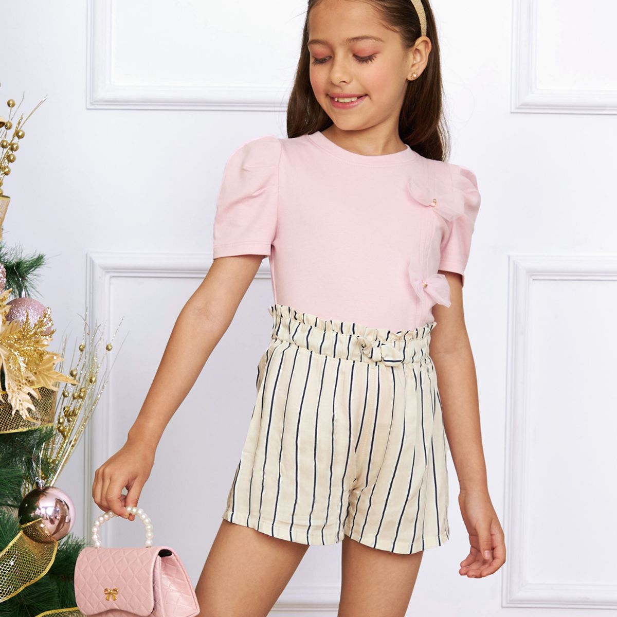 KIDS MASHMELO - Polo con Corte en Delantero Y Lazitos de Tull para Niña - Kids Mahmelo