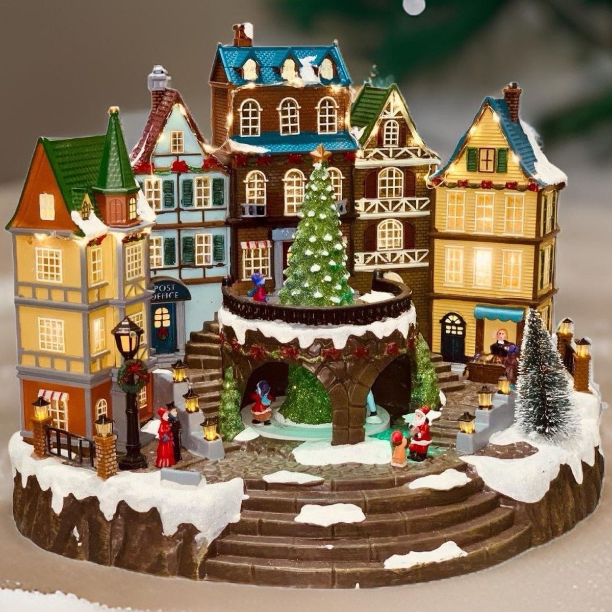 GENERICO - Villa Navideña de Casas Estilo Europeo Grande