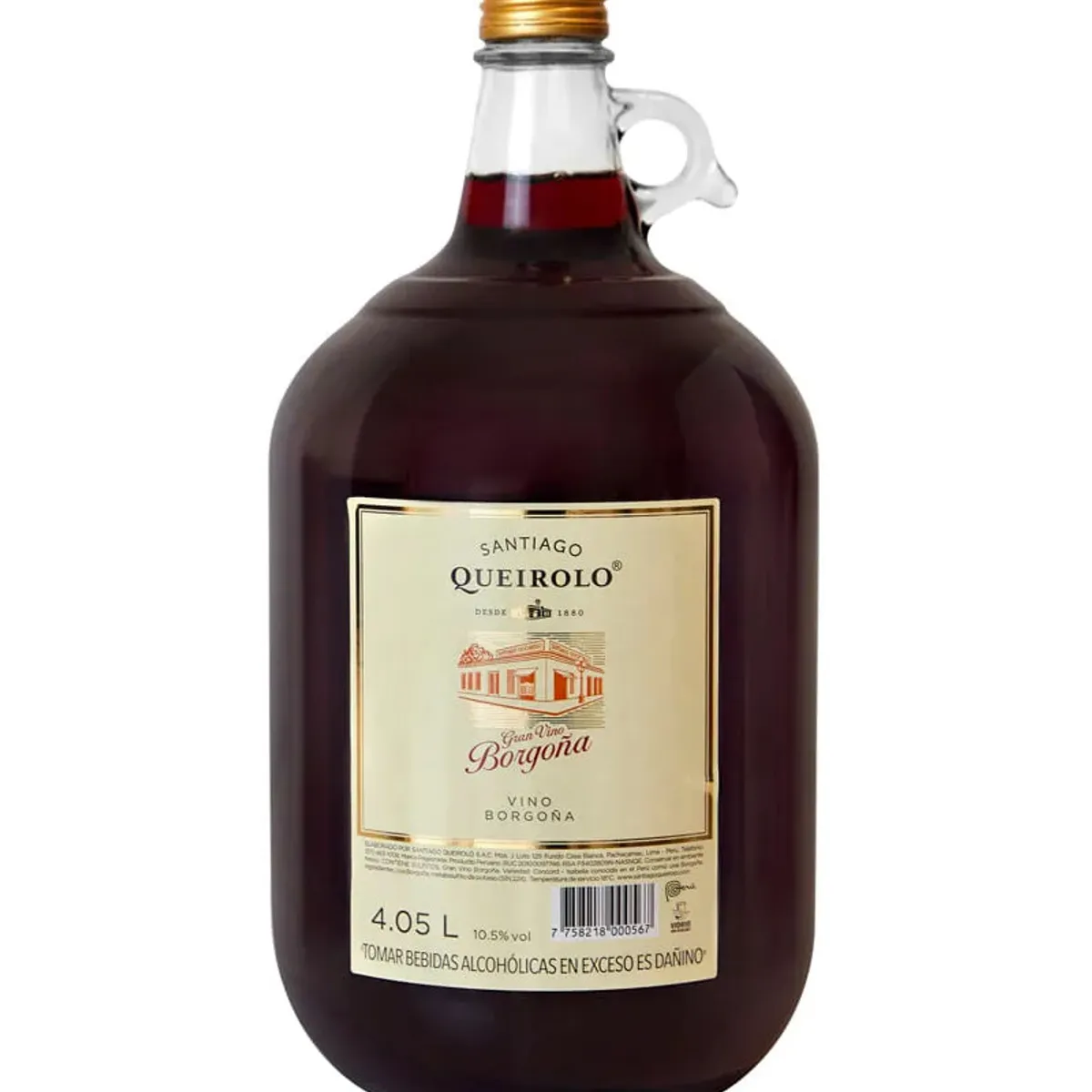 SANTIAGO - Vino Santiago Queirolo Borgoña 4L