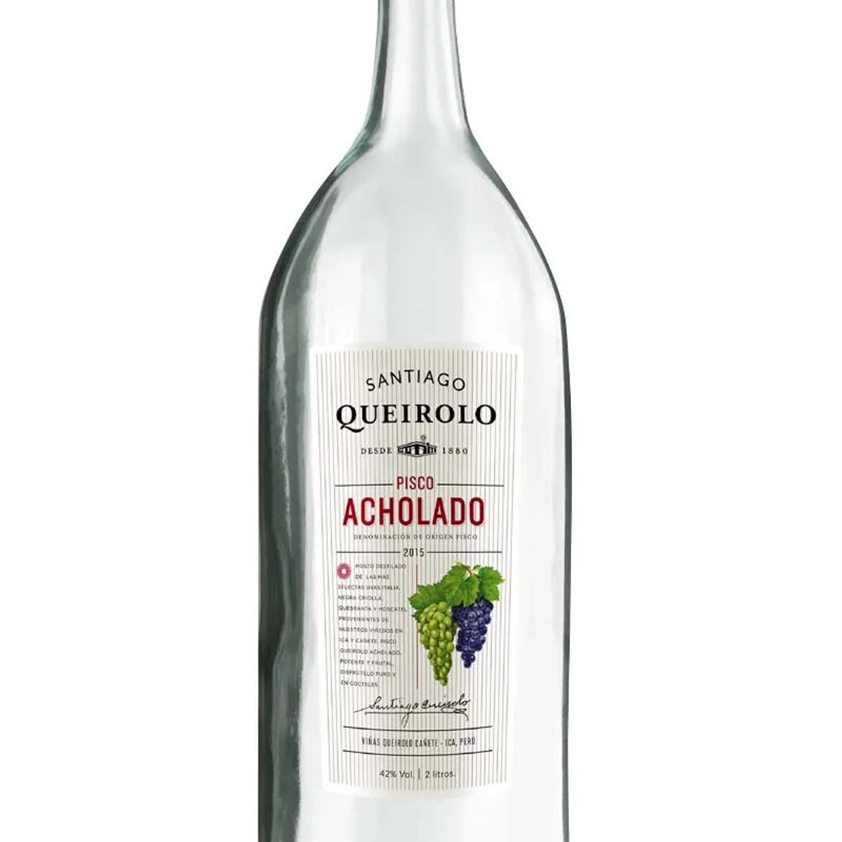 SANTIAGO - Pisco Santiago Queirolo Acholado 2L