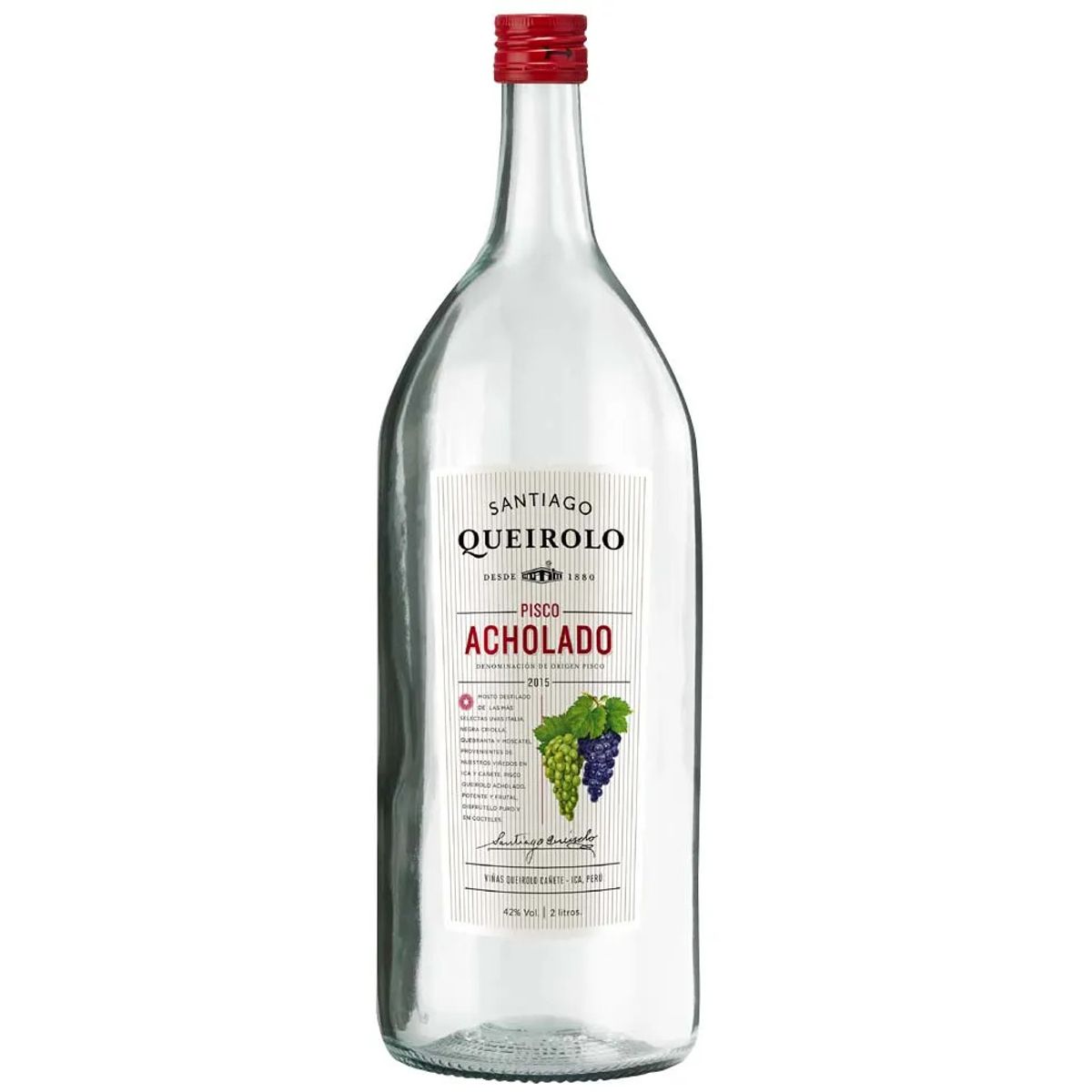 SANTIAGO - Pisco Santiago Queirolo Acholado 2L