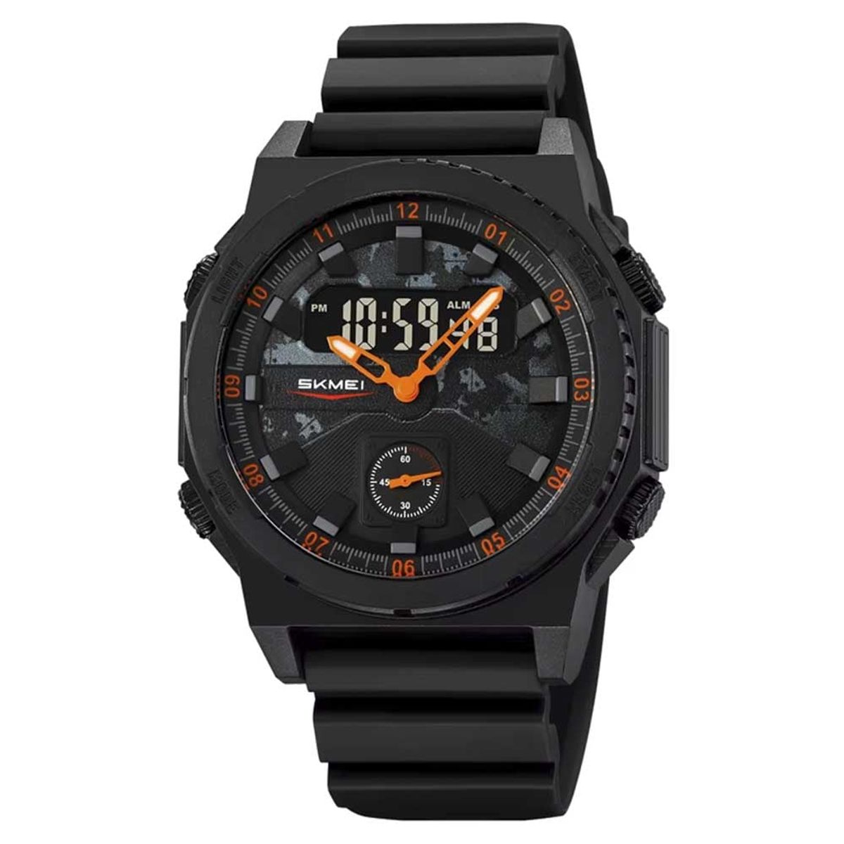 SKMEI - Reloj Skmei 2355 Hombre Dual Militar 3 Tiempos Cronómetro - Naranja
