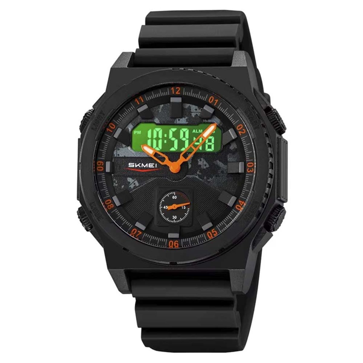 SKMEI - Reloj Skmei 2355 Hombre Dual Militar 3 Tiempos Cronómetro - Naranja