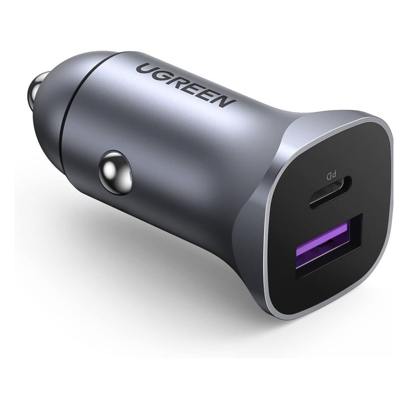 UGREEN - Ugreen Cargador de Coche USB-C 30W 2 Puertos CD130 - 40858