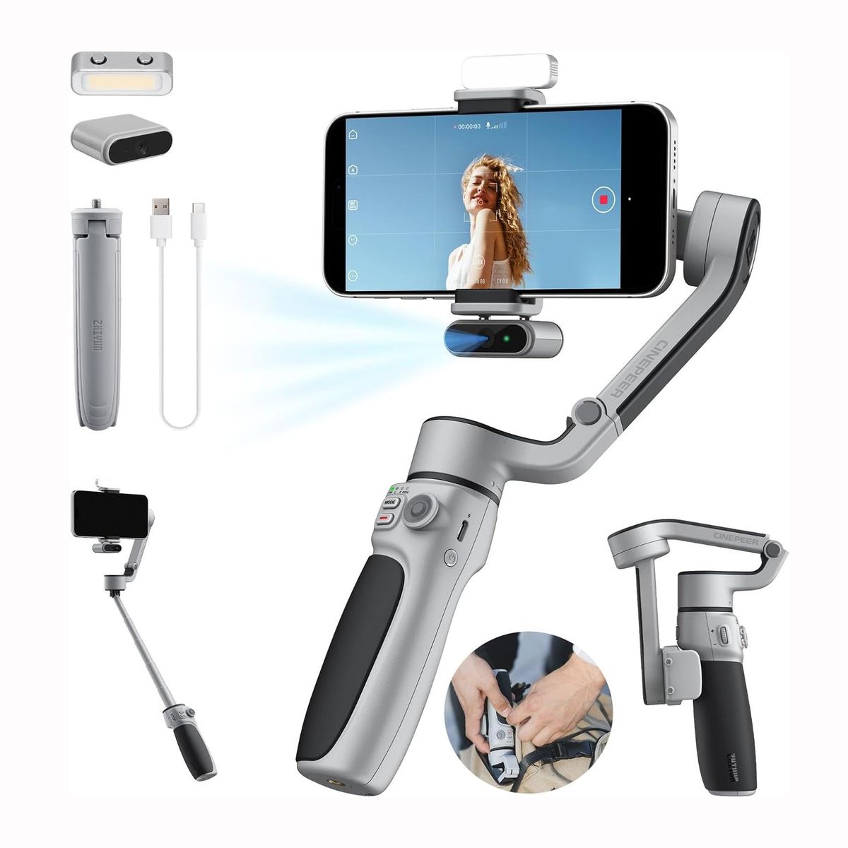ZHIYUN - Estabilizador Zhiyun CNEPEER CQ5 para Smartphones Android  iOS