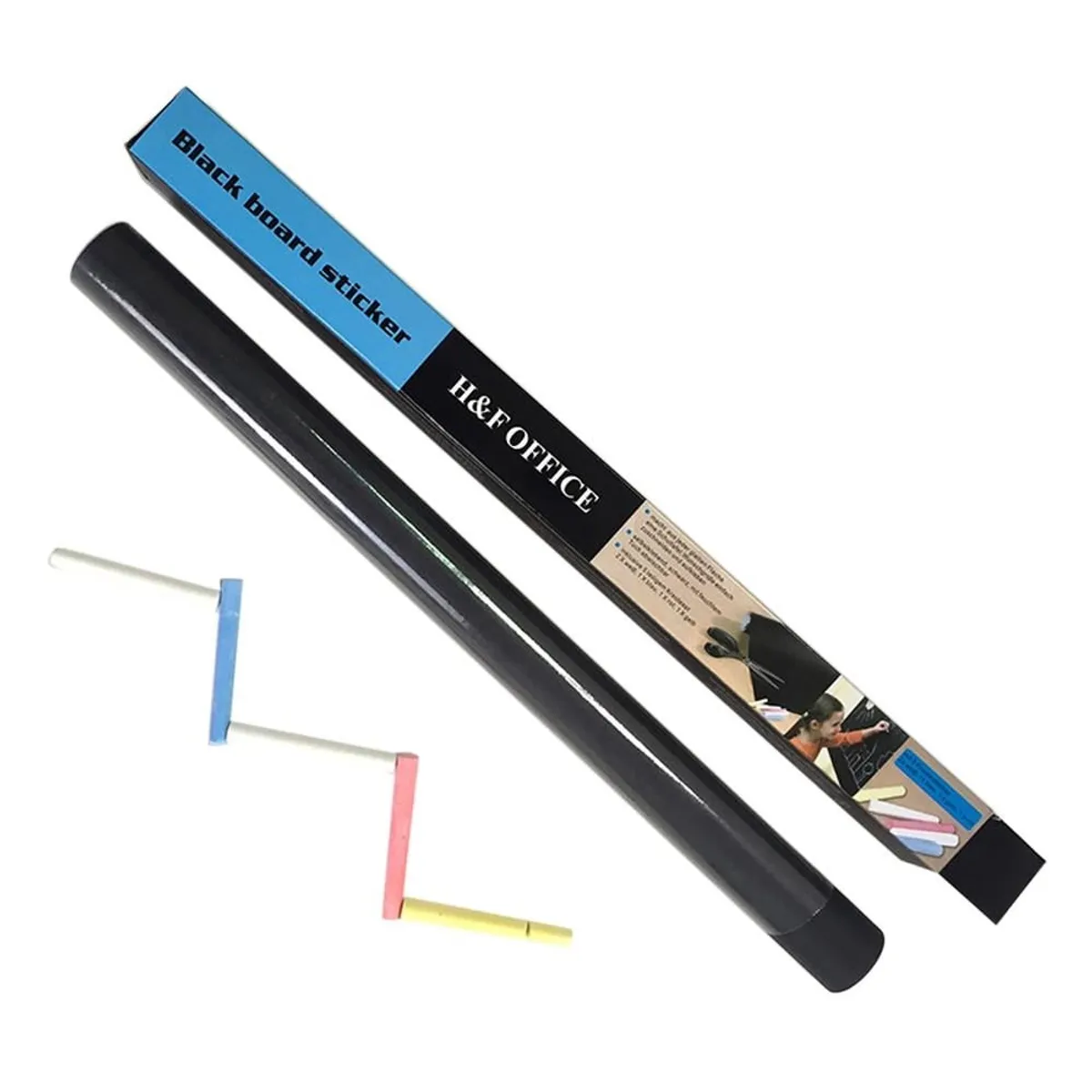 GENERICO - PIZARRA ADHESIVA DE VINILO PARA PARED NEGRO