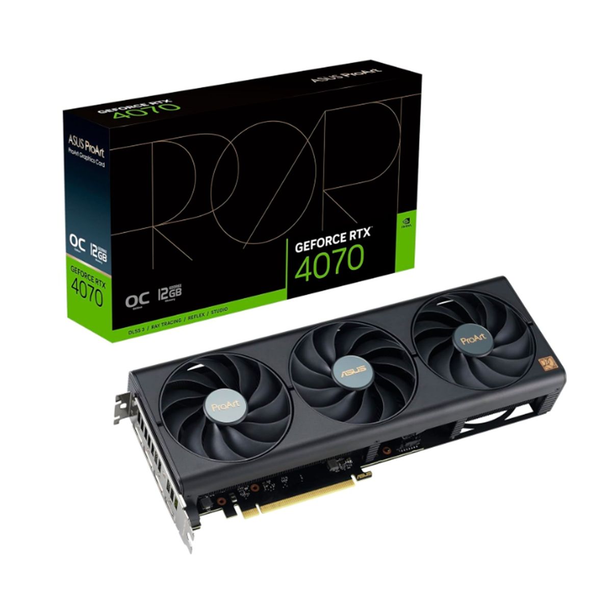 ASUS - TARJETA DE VIDEO ASUS GEFORCE RTX 4070 OC PN  PROART-RTX4070-O12G