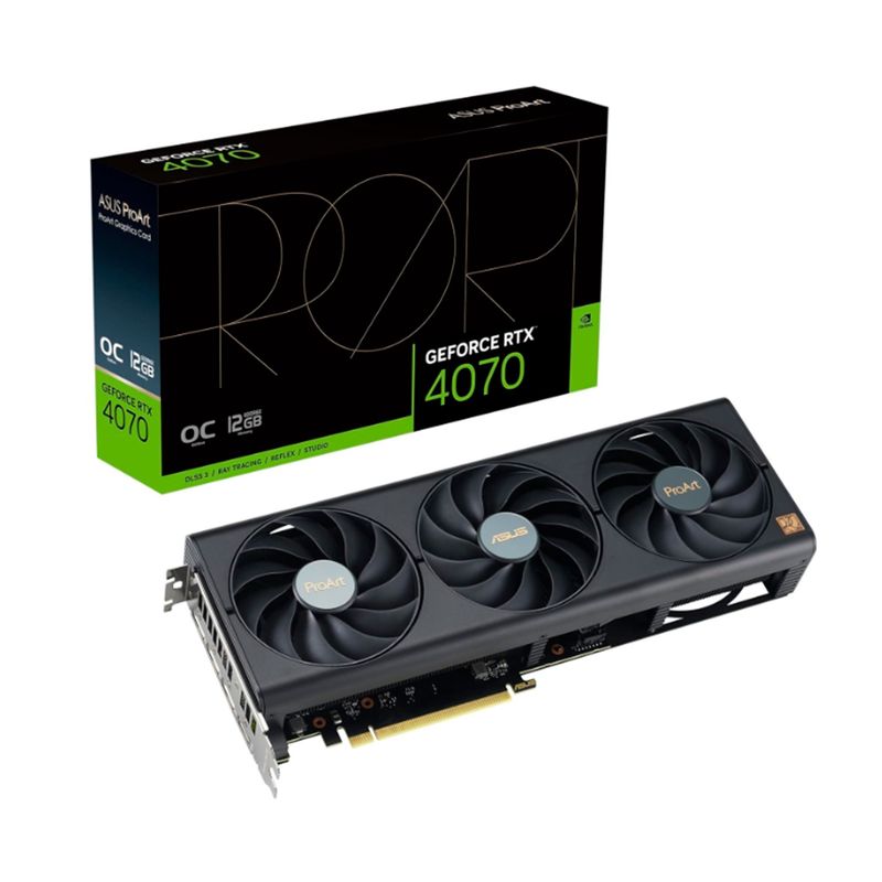 ASUS - TARJETA DE VIDEO ASUS GEFORCE RTX 4070 OC PN  PROART-RTX4070-O12G