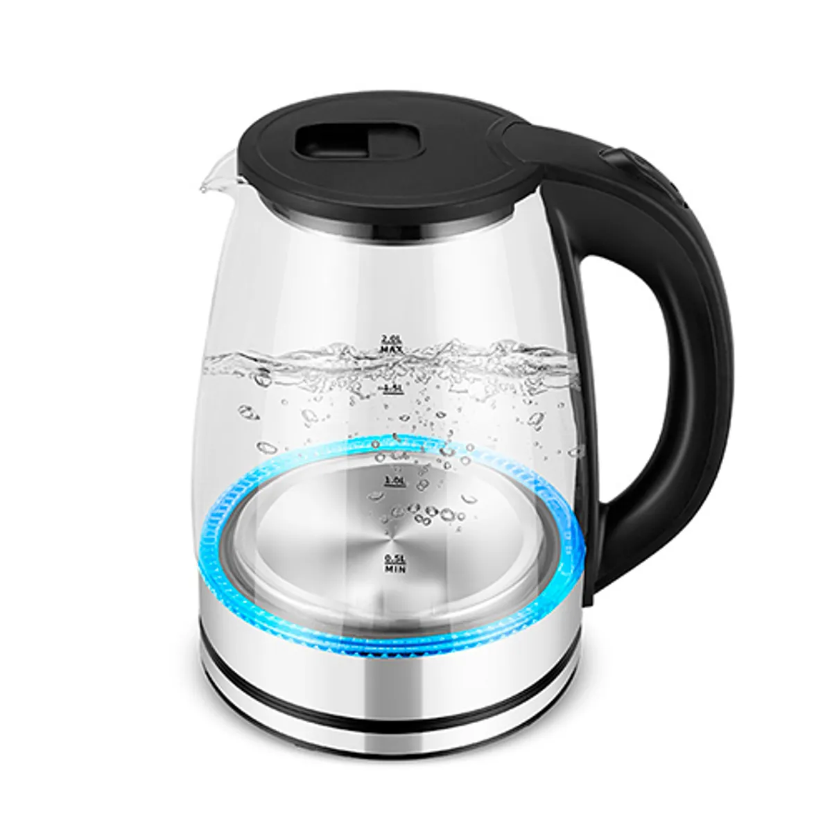 GENERICO - Hervidor De Vidrio Transparente 1.8 Litros Jarra De Agua Electrico