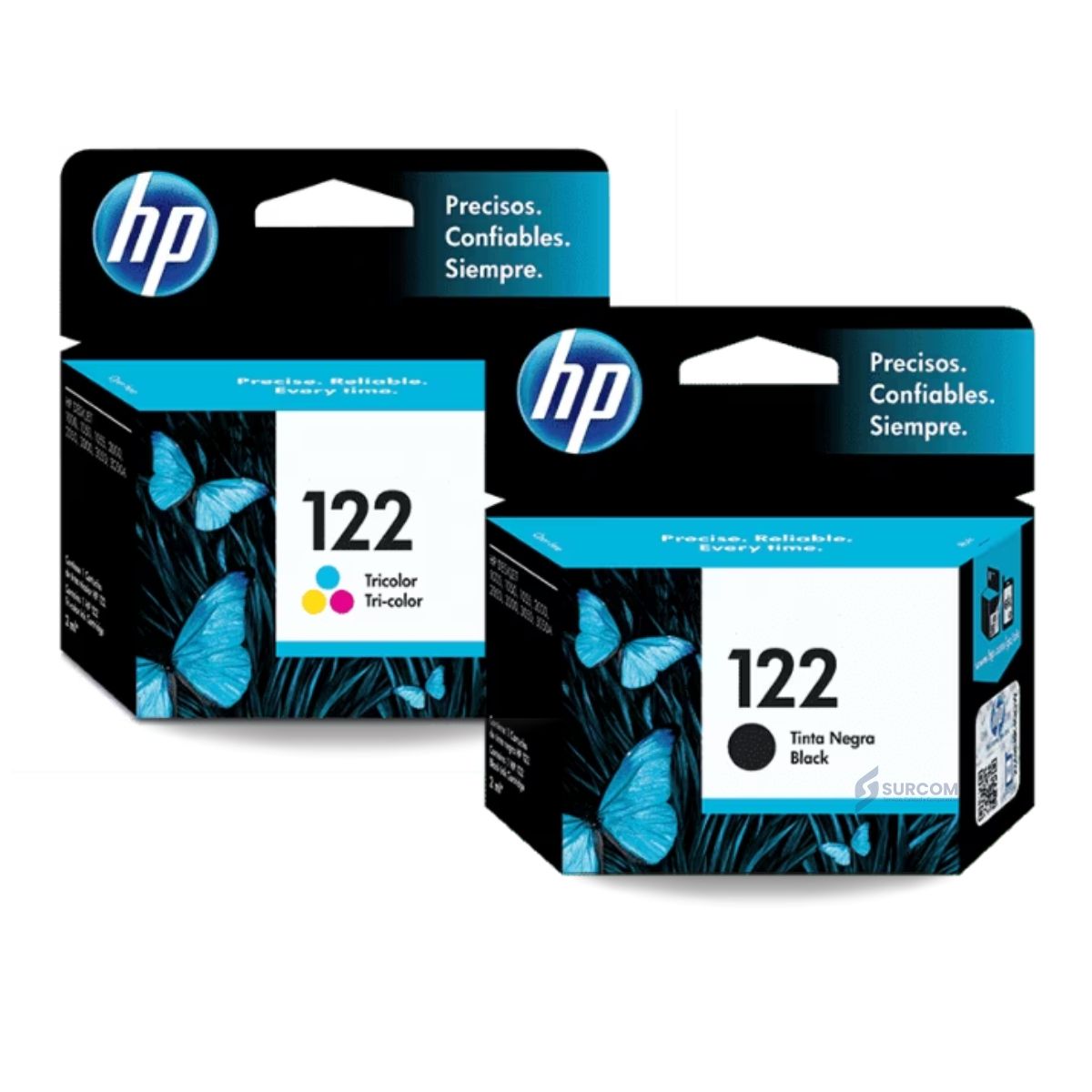 HP - Kit Tinta HP 122 Negro Tricolor