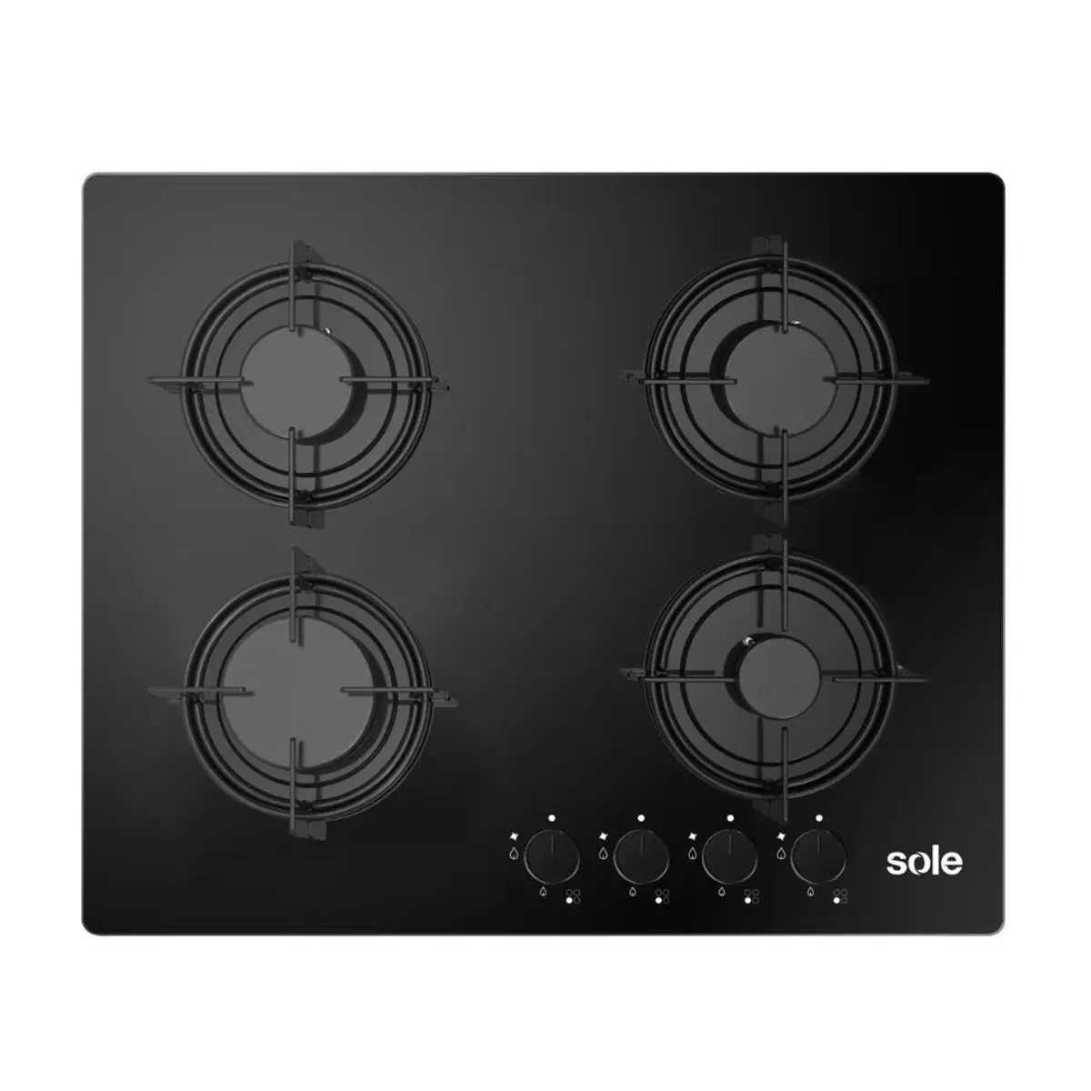 SOLE - Encimera Vidrio Templado Sole A Gas 60cm SOLCO049