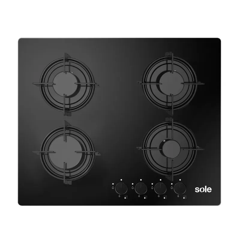 SOLE - Encimera Vidrio Templado Sole A Gas 60cm SOLCO049