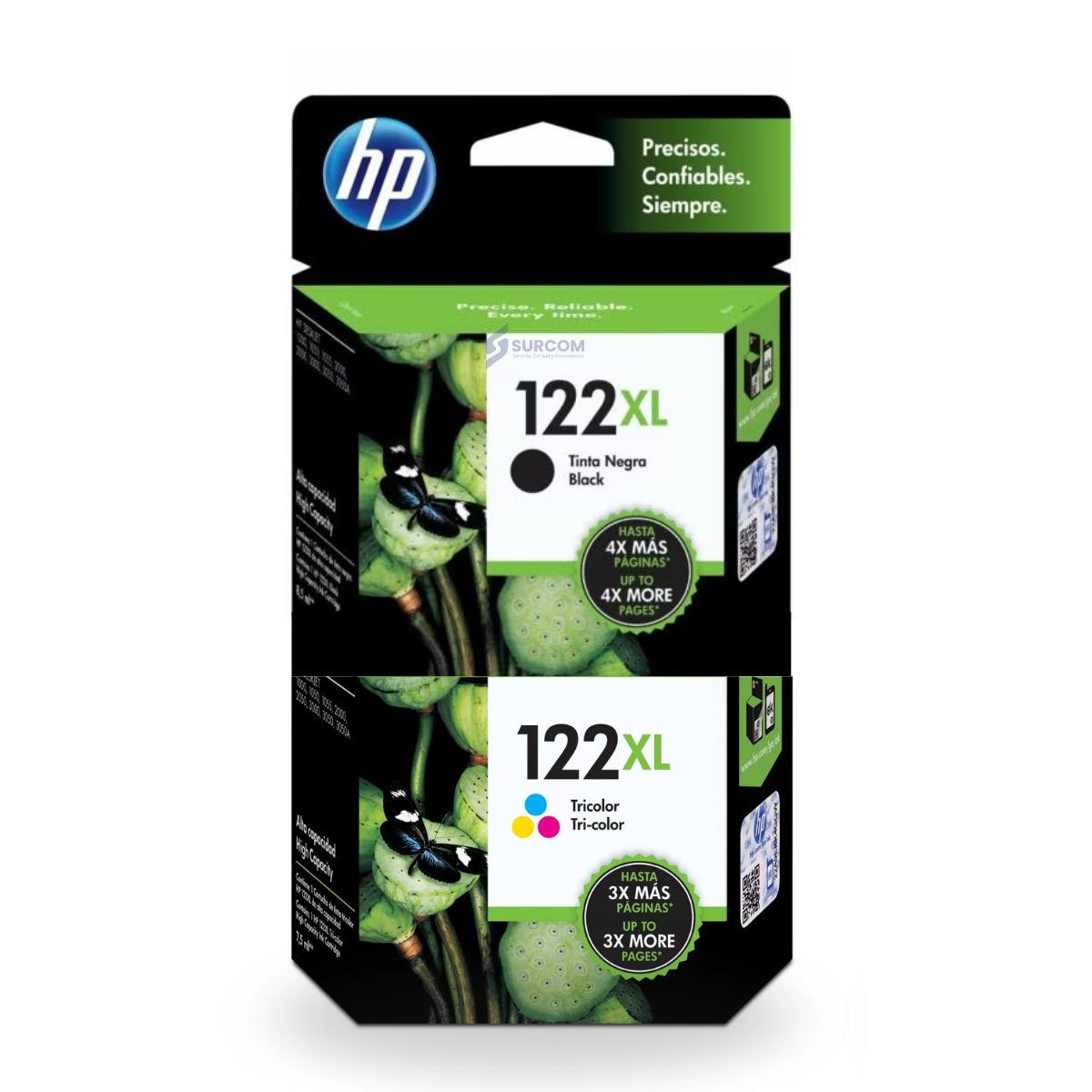 HP - Kit Tinta HP 122XL Negro Tricolor