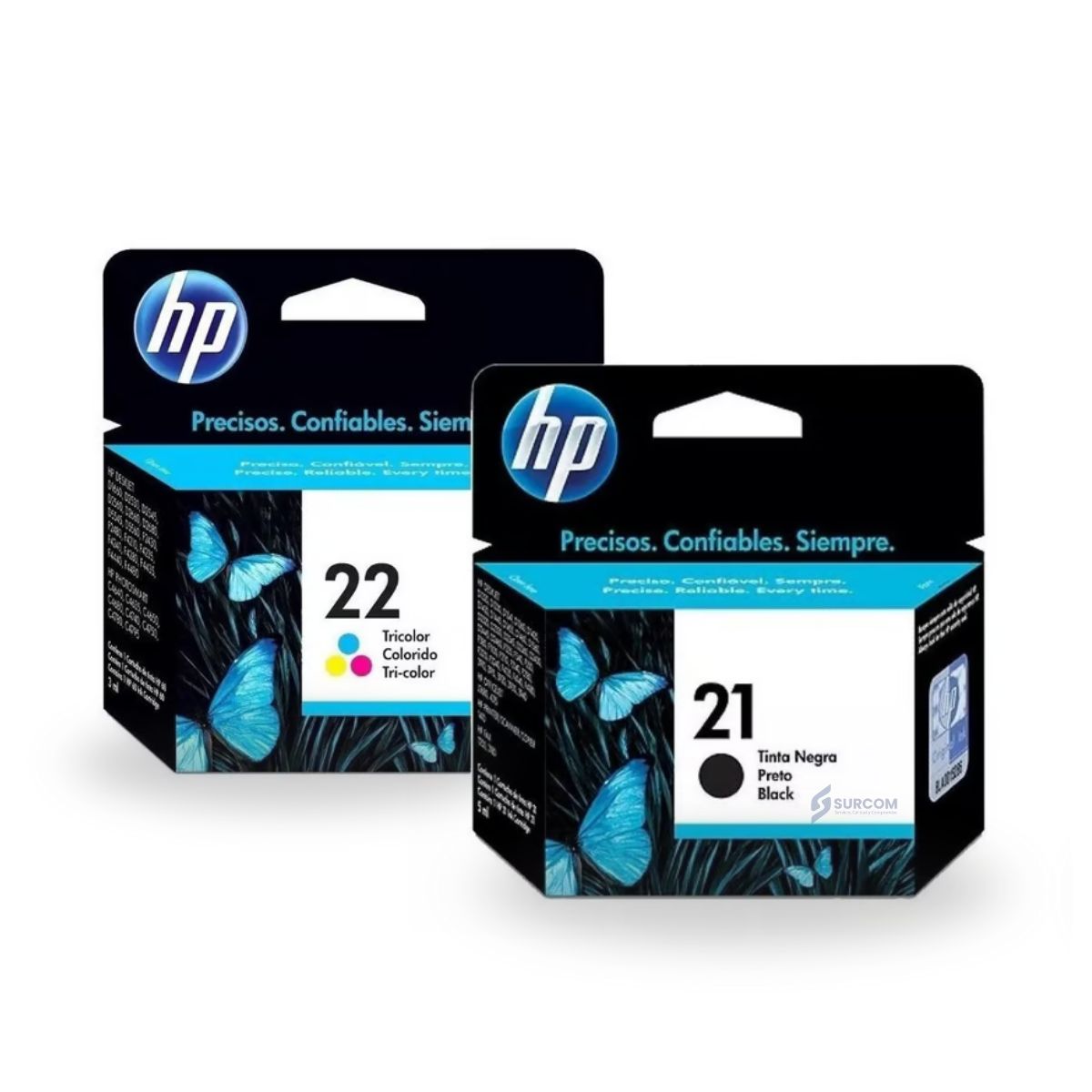HP - Kit Tinta HP 21, 22 Negro, Tricolor