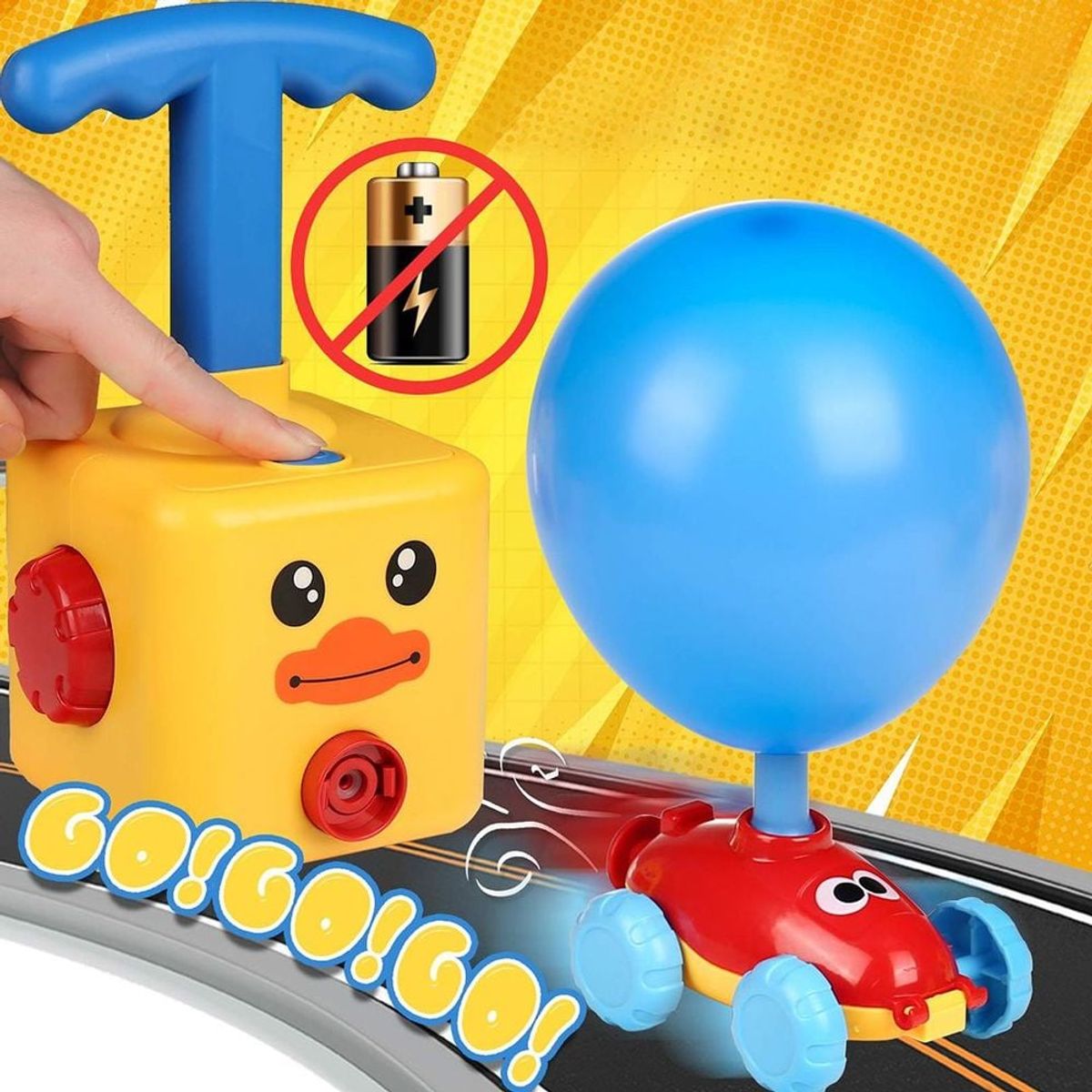 GENERICO - JUGUETE EDUCATIVO BOMBIN LANZADOR DE AUTOS Y COHETES PATITO