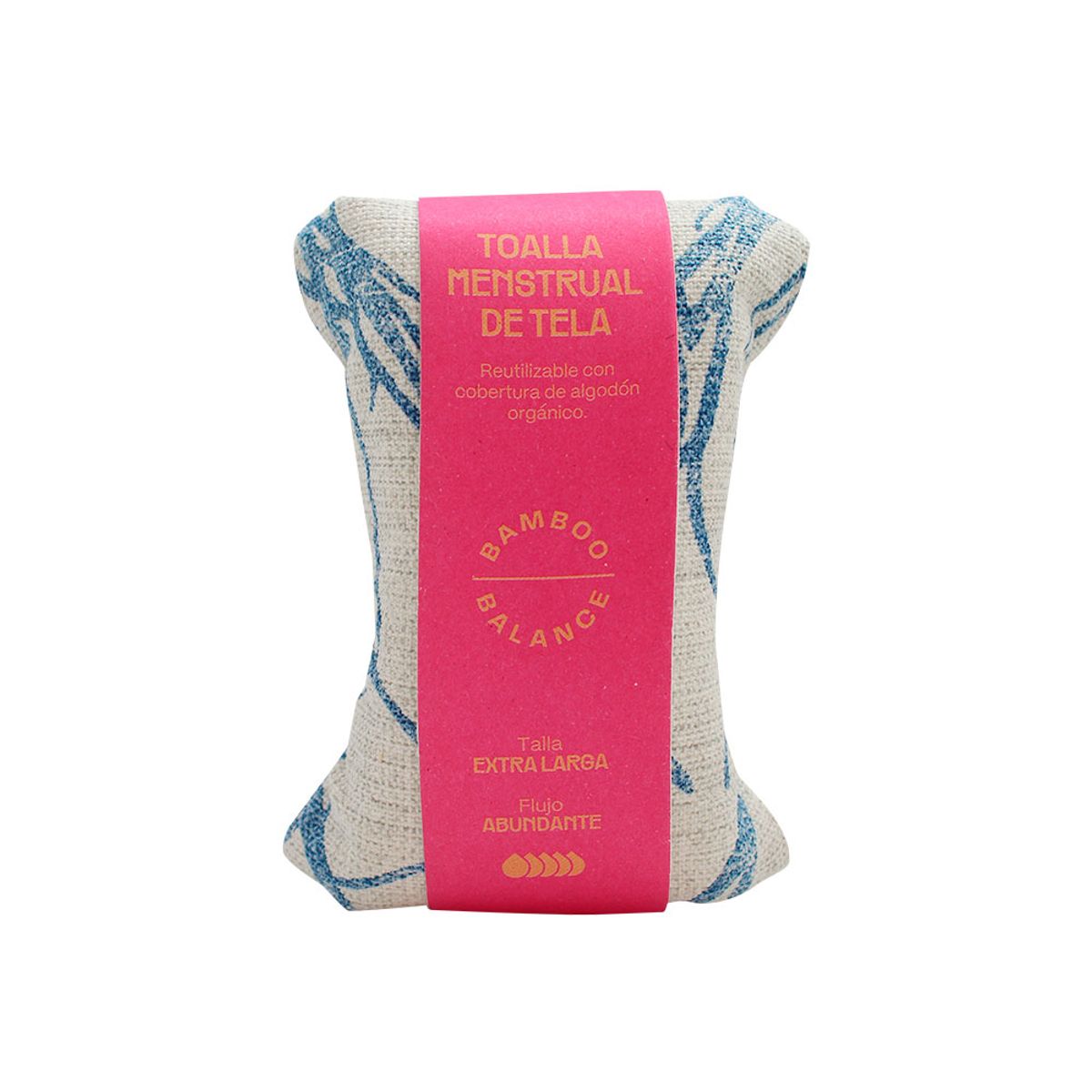 BAMBOO BALANCE - Toalla Higiénica Femenina de Tela - Unidad - XL - Azul