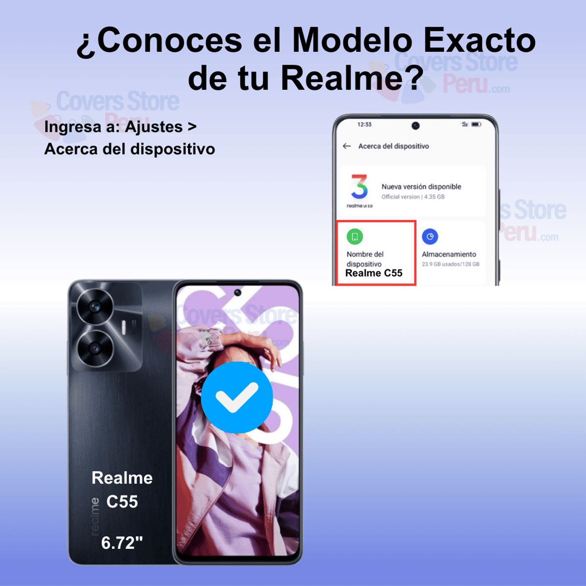 GENERICO - Mica for Realme C55 Protector Film Ceramic Antishock Resistente