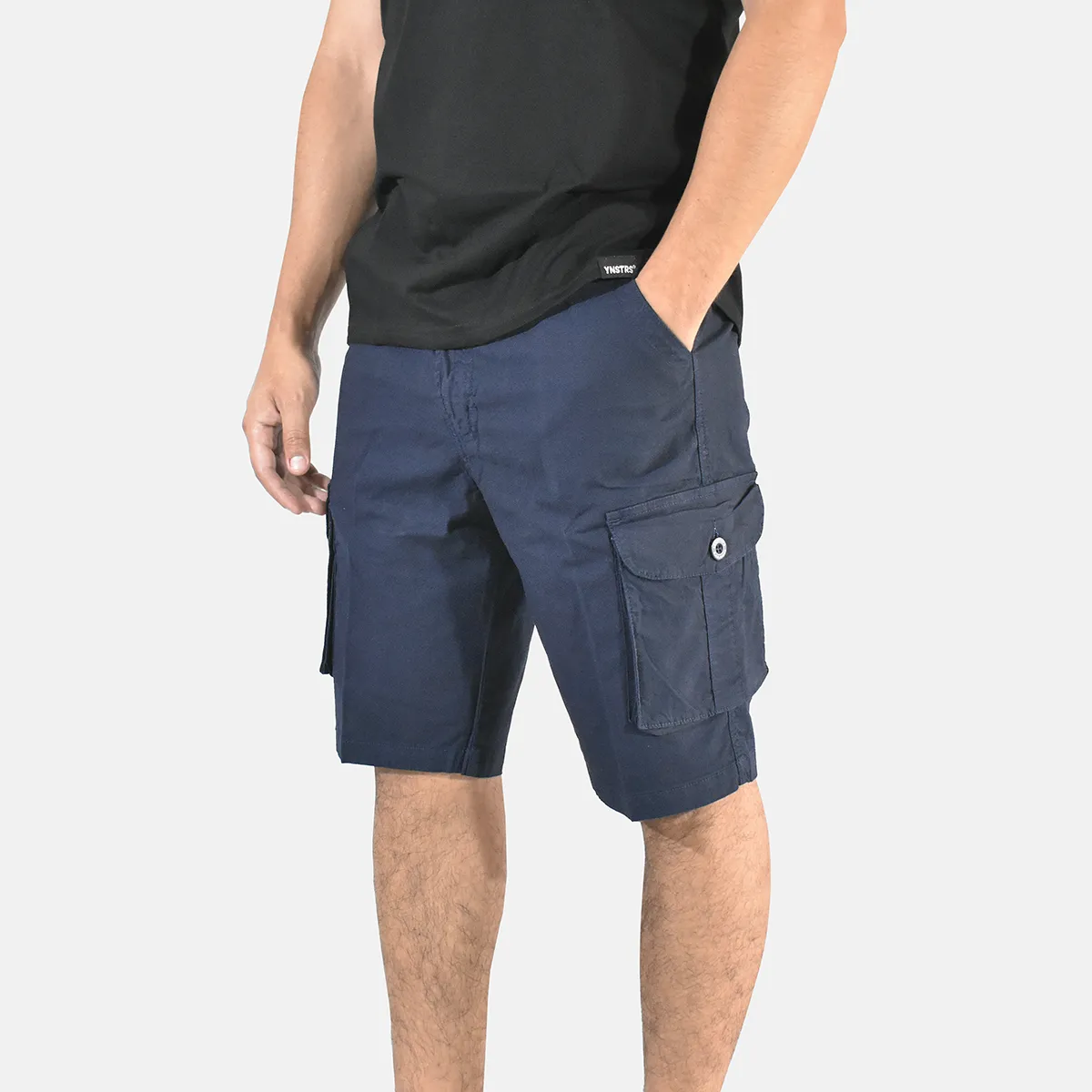YONISTERS CLOTHING - Short Drill Cargo Stretch Yonisters Clothing Azul Acero