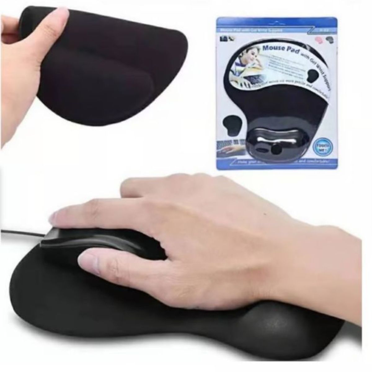 MORITA BAG STORE - MOUSE PAD ERGONÓMICO NEGRO CON GEL