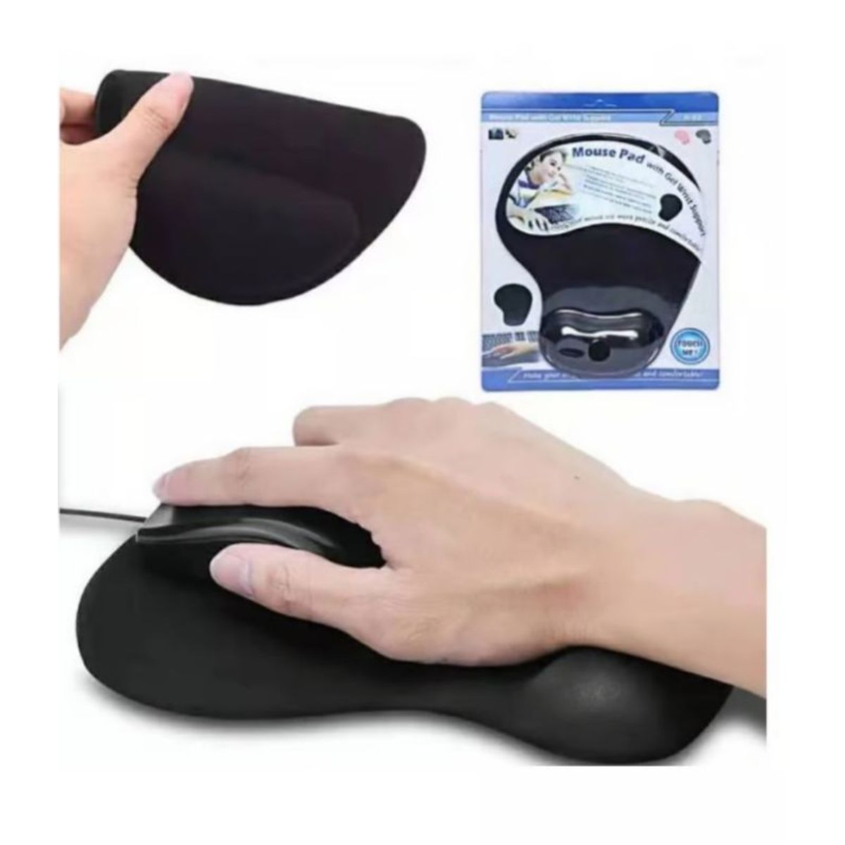 MORITA BAG STORE - MOUSE PAD ERGONÓMICO NEGRO CON GEL