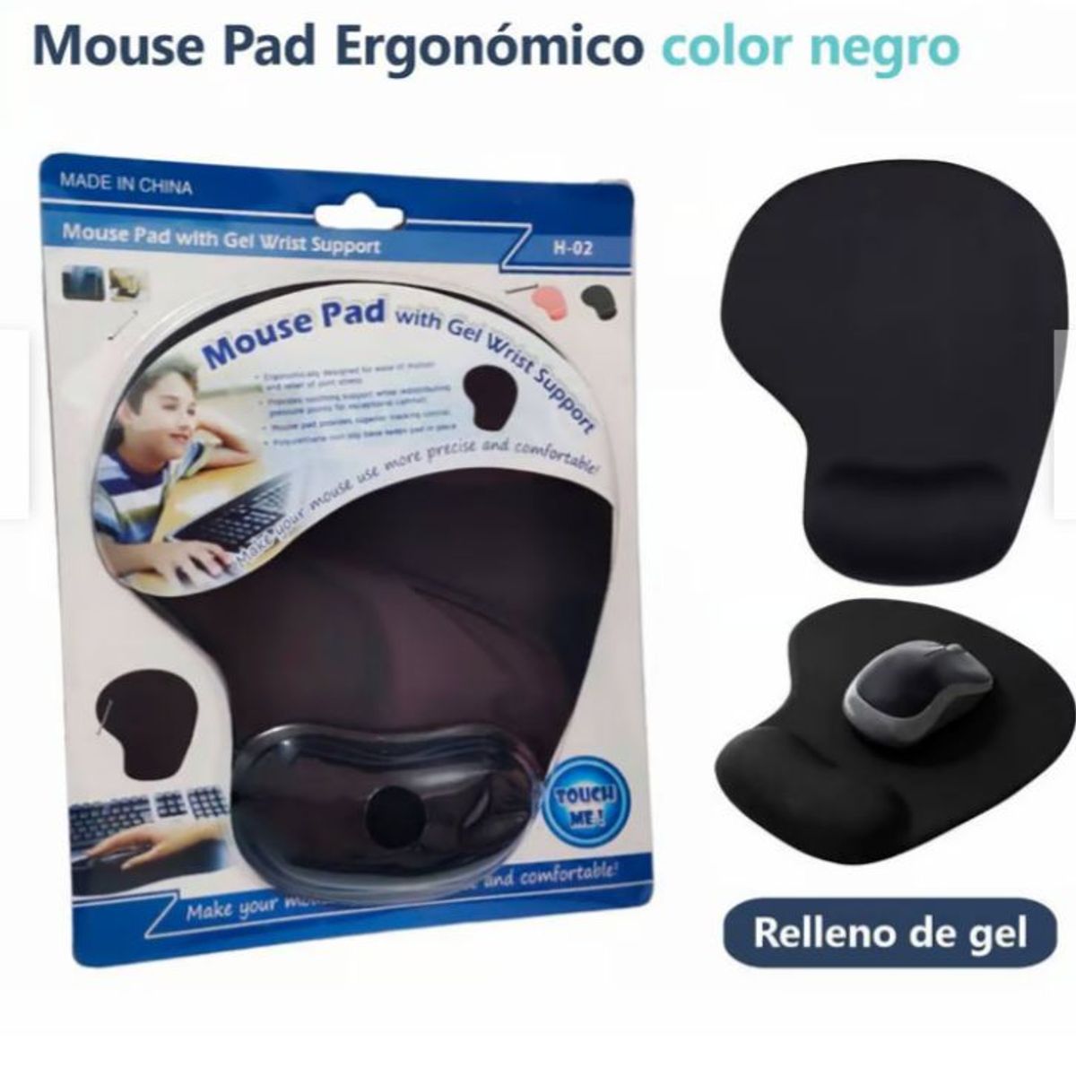 MORITA BAG STORE - MOUSE PAD ERGONÓMICO NEGRO CON GEL