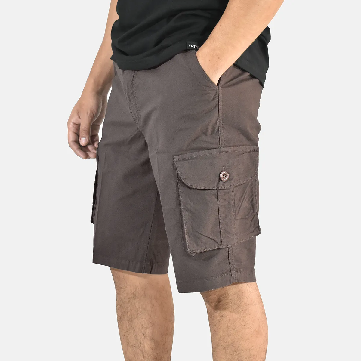 YONISTERS CLOTHING - Short Drill Cargo Stretch Yonisters Clothing Marrón