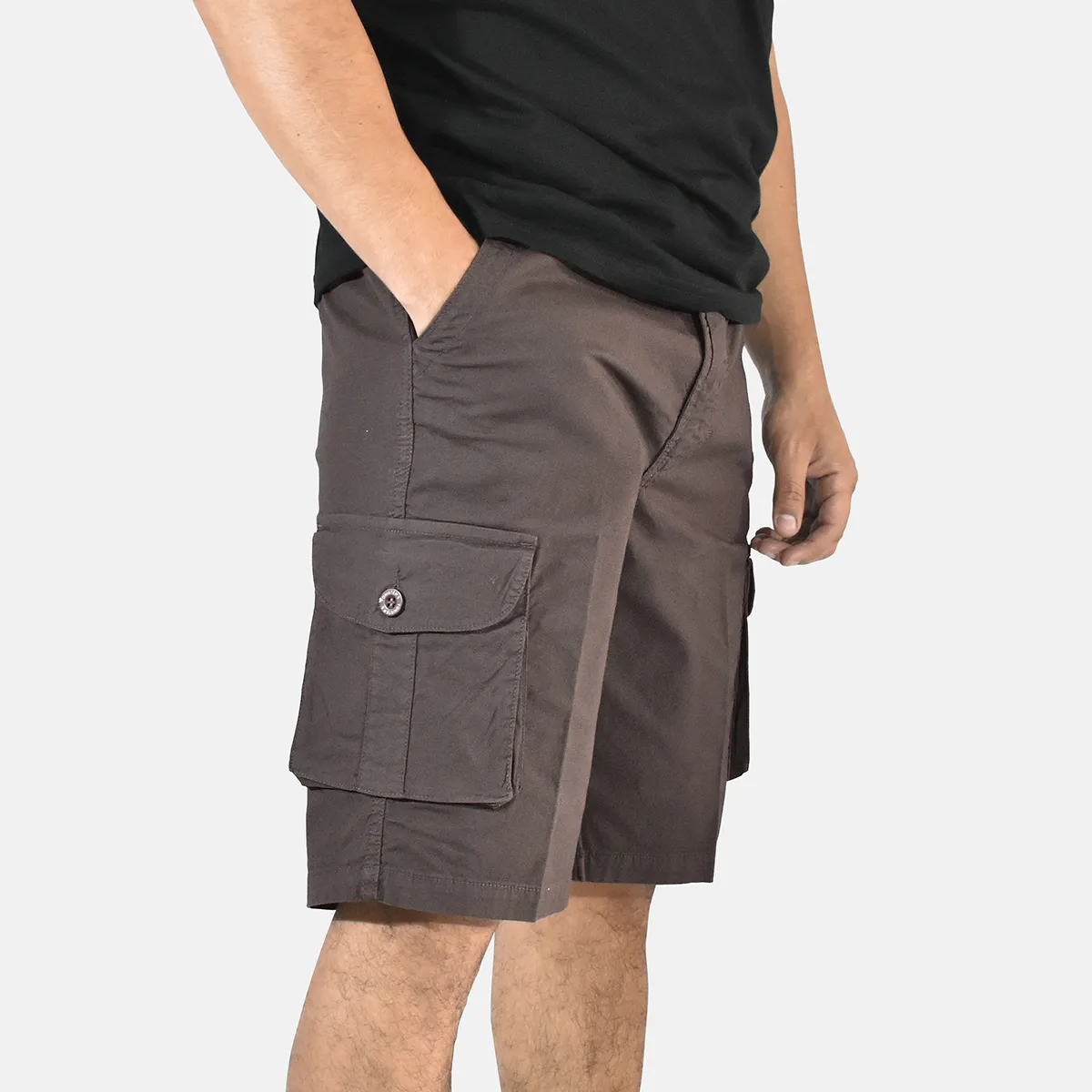 YONISTERS CLOTHING - Short Drill Cargo Stretch Yonisters Clothing Marrón