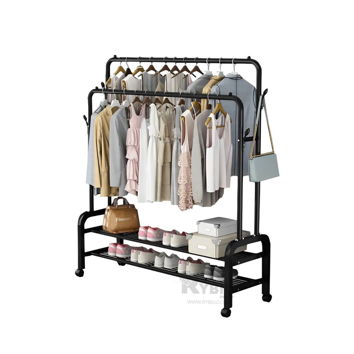 GENERICO - Organizador Optimo con Ruedas en Tono Negro Y+Gift Stickers