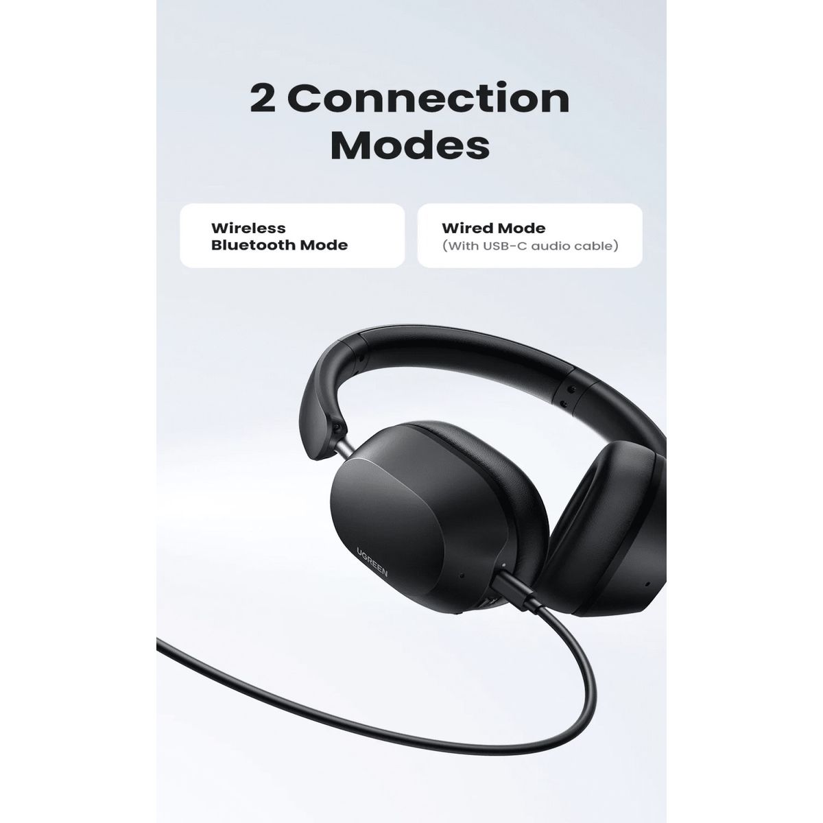 UGREEN - Ugreen Auriculares Bluetooth Cancelación de Ruido Negro HP203 Black - 35757