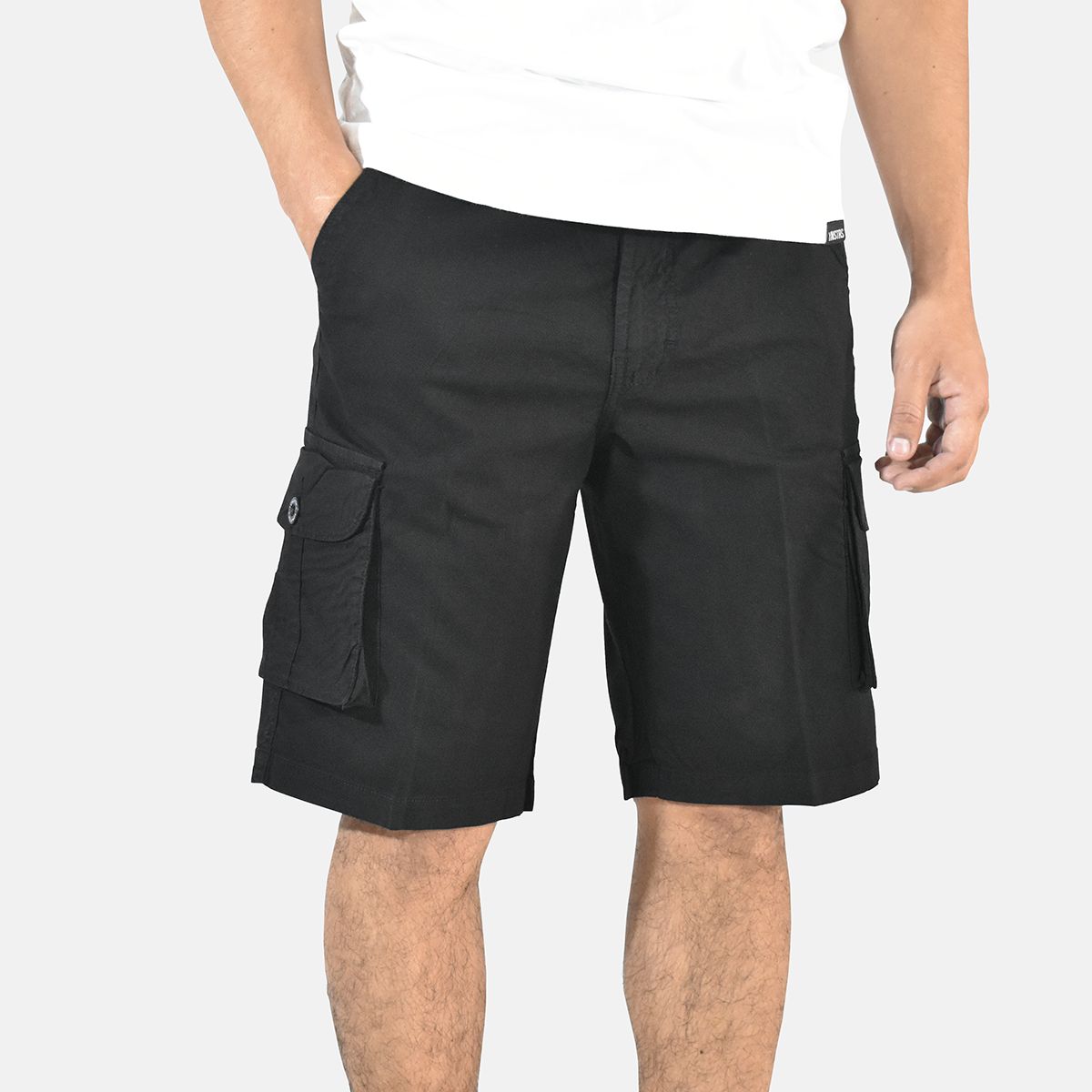 YONISTERS CLOTHING - Short Drill Cargo Stretch Yonisters Clothing Negro