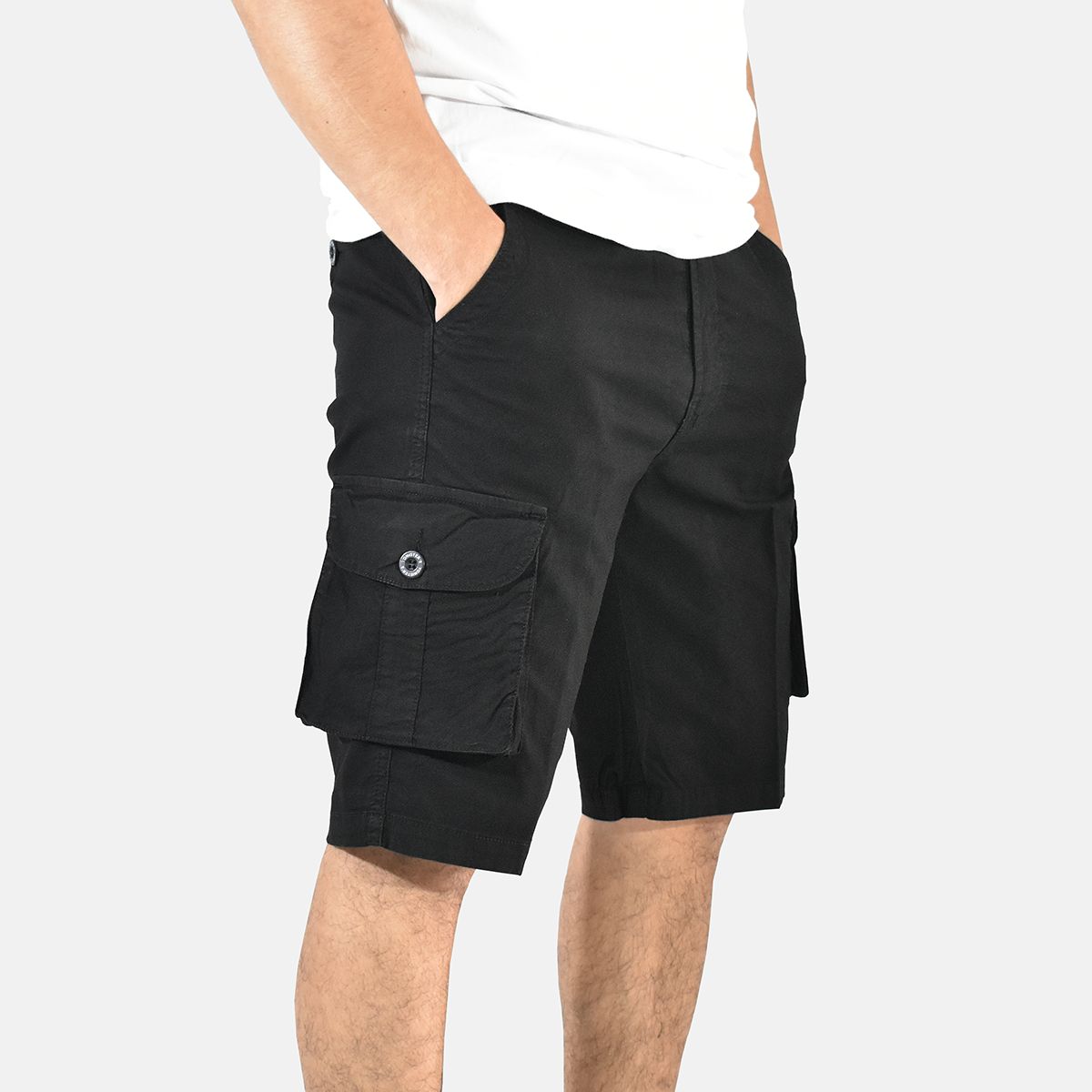 YONISTERS CLOTHING - Short Drill Cargo Stretch Yonisters Clothing Negro