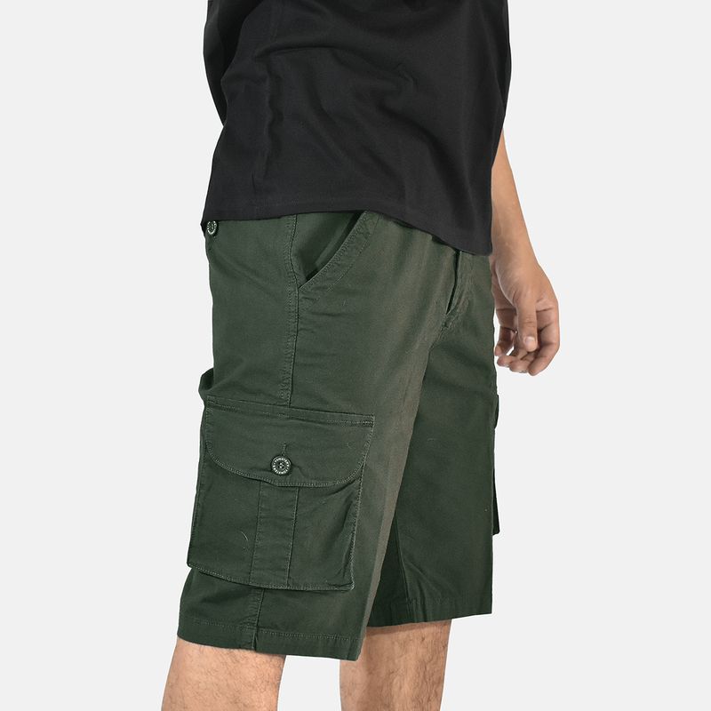 YONISTERS CLOTHING - Short Drill Cargo Stretch Yonisters Clothing Verde