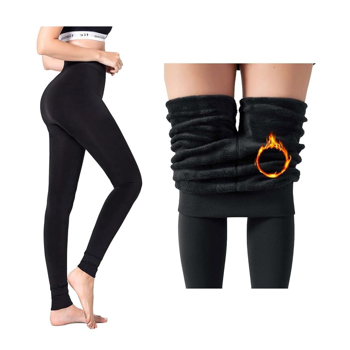 OEM - LEGGINS MUJER CALENTADOR MAS GRUESO CON PELUCHE INVIERNO VIAJE MINA