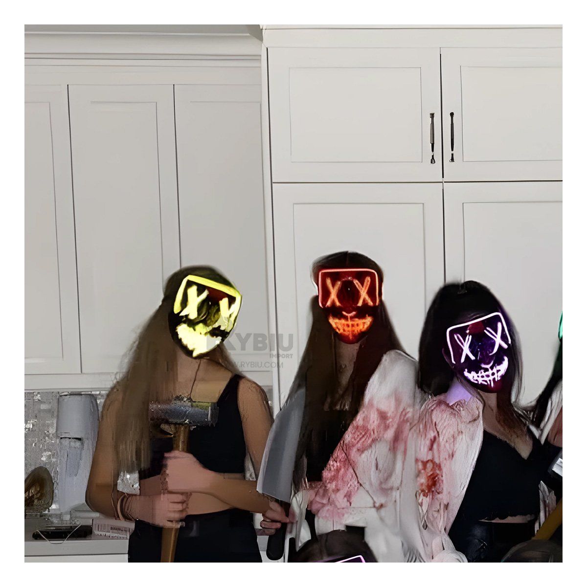 GENERICO - Antifaz para Hallowen Color Amarillo Y+Envoltorio de Regalo