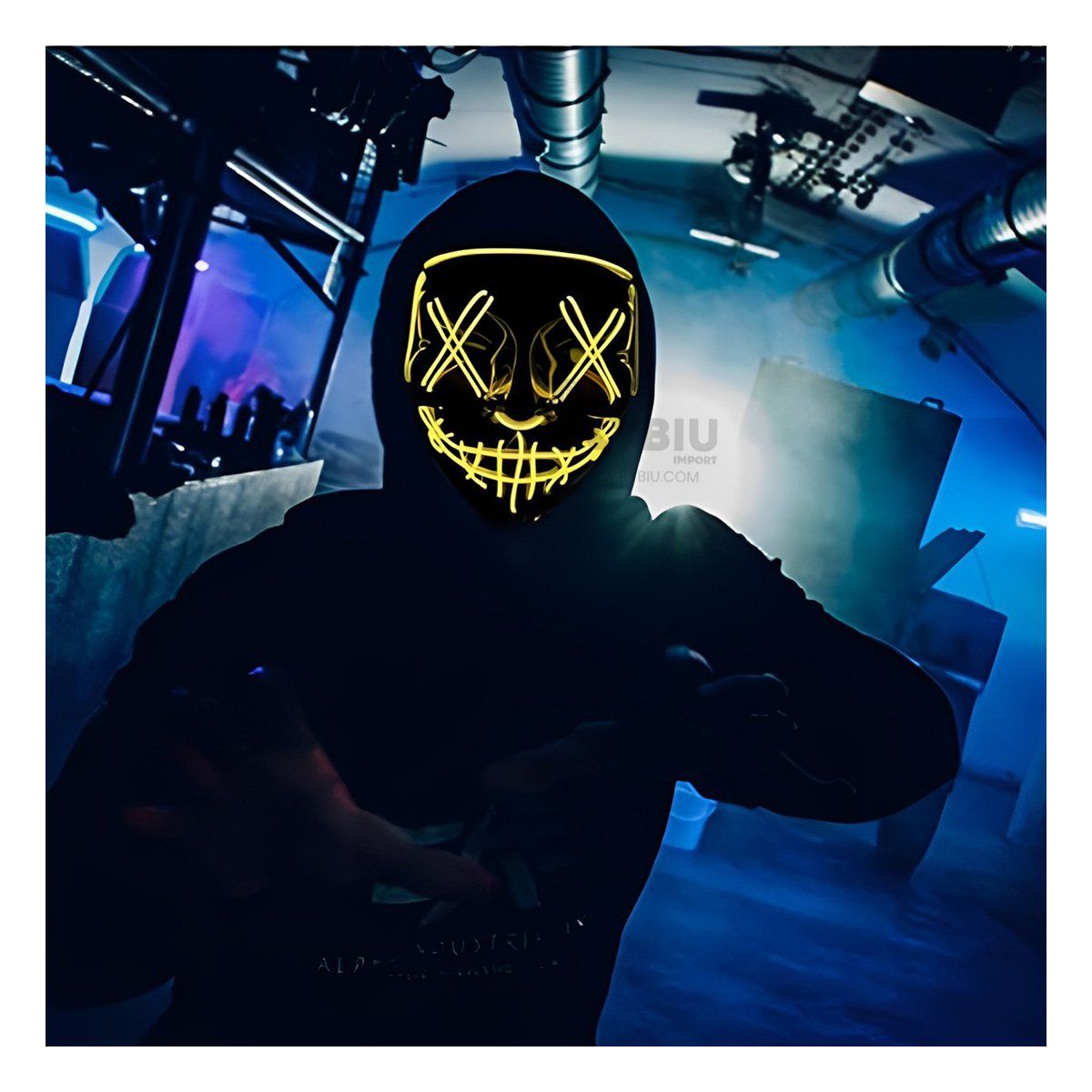 GENERICO - Mascara Moderna en Color Amarillo Y+Papel de Regalo