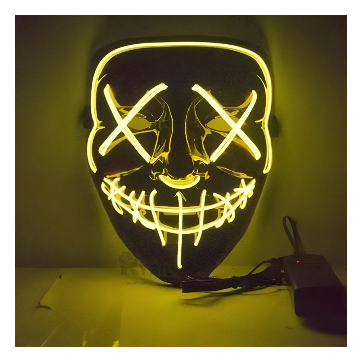 GENERICO - Mascara Moderna en Color Amarillo Y+Papel de Regalo