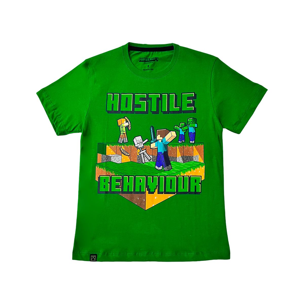 MINECRAFT - POLO BAS MC NIÑO MINECRAFT VERDE