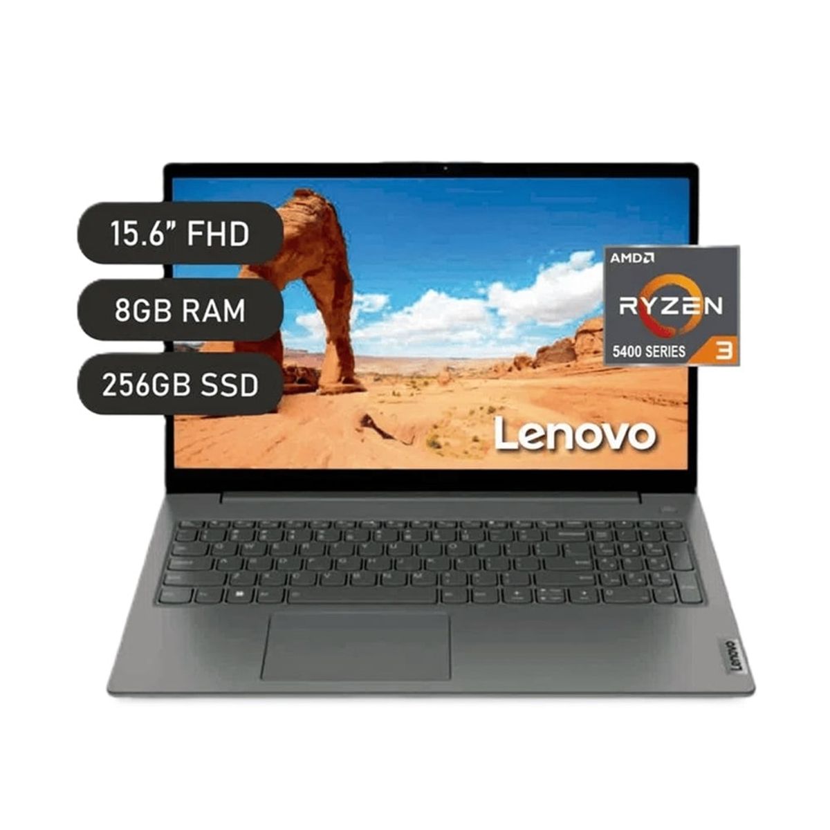 LENOVO - Laptop Lenovo V15 G4 AMN 15.6" AMD Ryzen 3 256GB SSD 8GB ArcticGrey