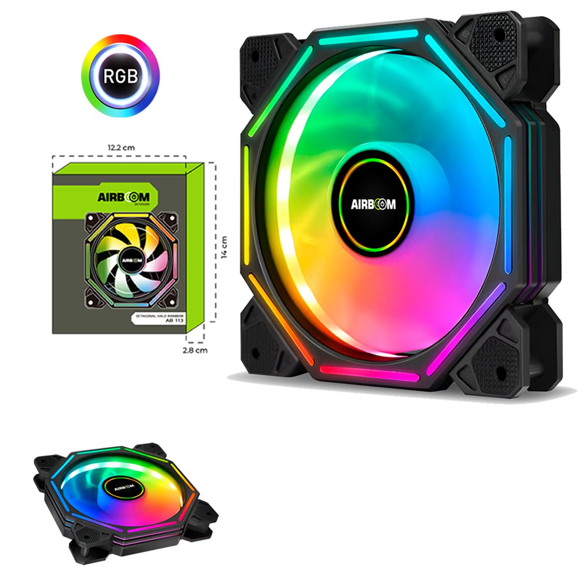 AIRBOOM - COOLER AIRBOOM OCTAGONAL HALO RAINBOW AB 113